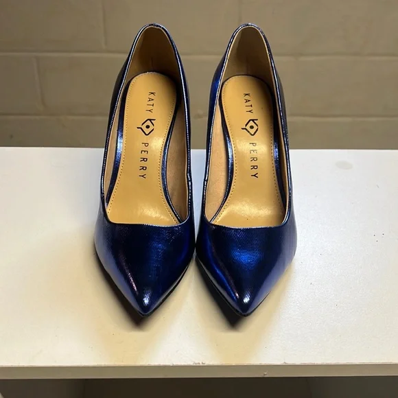Shoes Katy Perry Metallic Cobalt Royal Blue Heels Poshmark